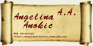 Angelina Anokić vizit kartica